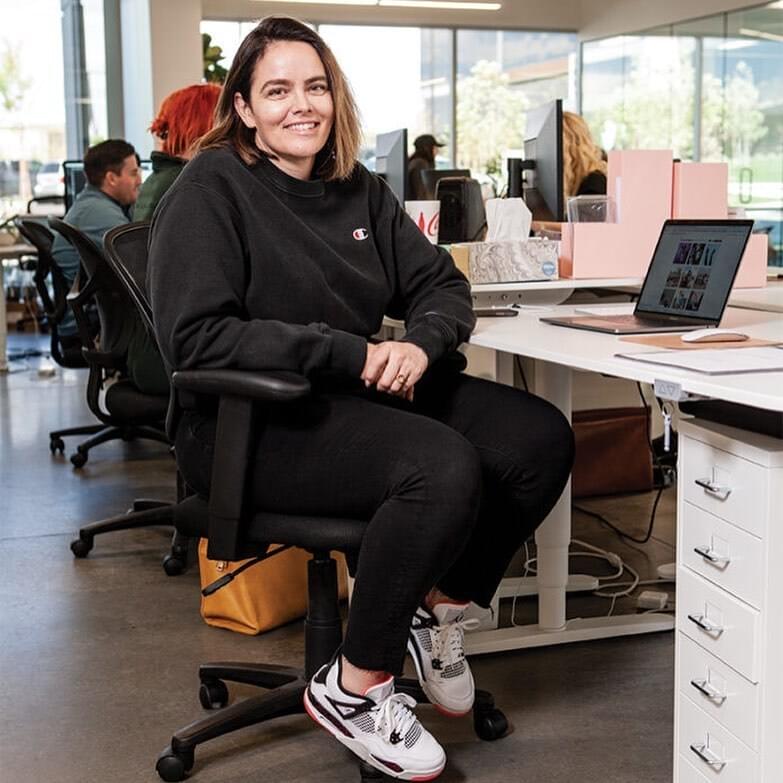 Susan Peterson in the office